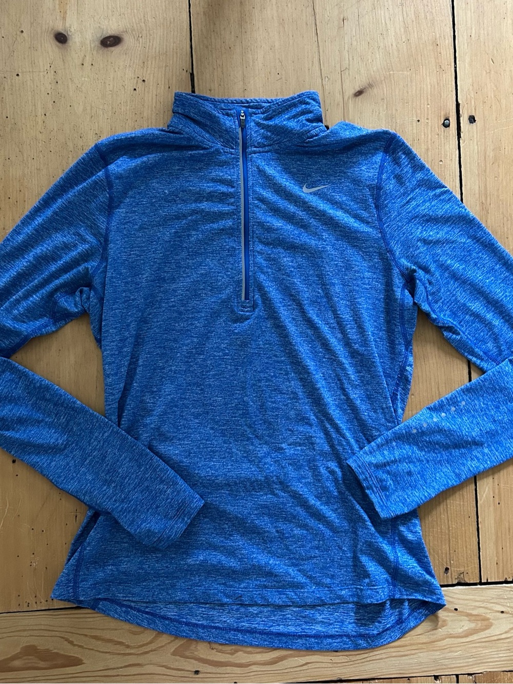 Nike Heathered Royal Blue Dri-FIT Quarter-Zip Top